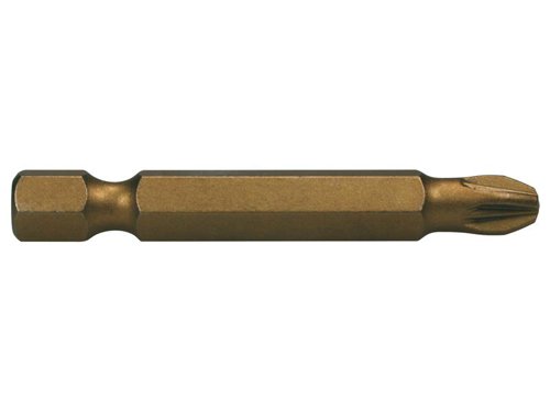 MAK Pozidriv Titanium Bit PZ2 x 50mm Pack of 5