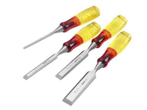 IRWIN® Marples® M373 Bevel Edge Chisel Splitproof Handle Set, 4 Piece