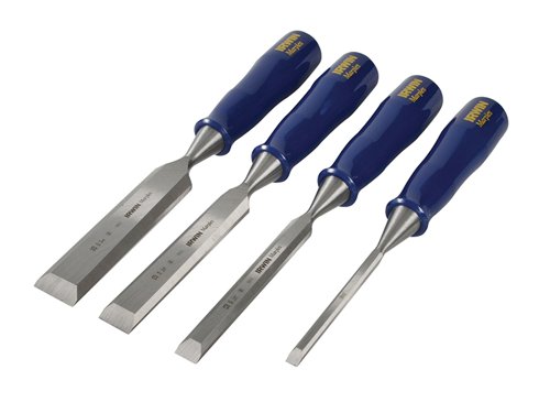 IRWIN® Marples® M444 Bevel Edge Chisel Blue Chip Handle Set, 4 Piece