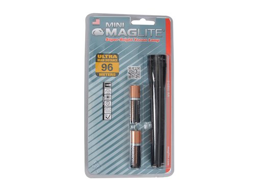 MGLM2A016 Maglite M2A016 Mini Mag AA Incandescent Torch Black (Blister Pack)