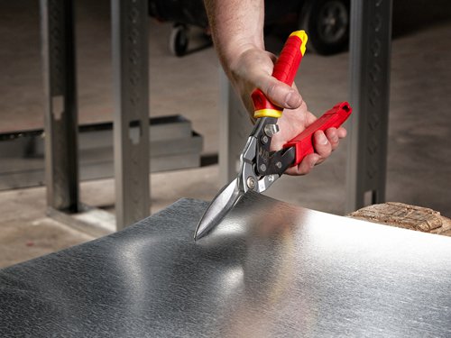 MHT Metal Aviation Snips Extra Long Straight Cut