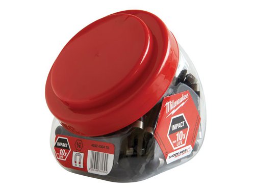 MIL SHOCKWAVE™ Magnetic Bit Holder 60mm (Jar of 100)