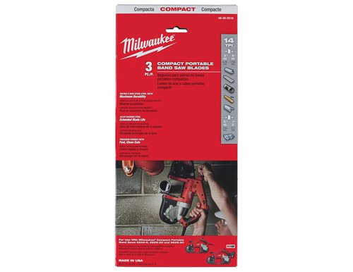 MIL Compact Bandsaw Blades 14 TPI 900mm Length Pack of 3