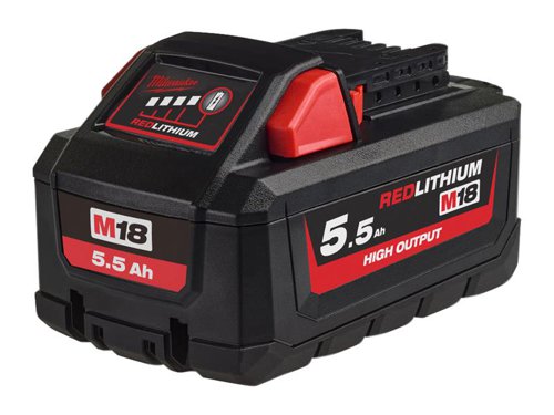 MIL M18 HB5.5 HIGH OUTPUT™ Slide Battery Pack 18V 5.5Ah Li-ion
