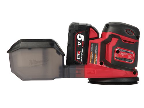 MIL M18 BOS125-502B Random Orbital Sander 18V 2 x 18 5.0Ah Li-ion