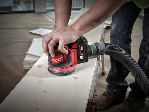 MIL M18 BOS125-502B Random Orbital Sander 18V 2 x 18 5.0Ah Li-ion