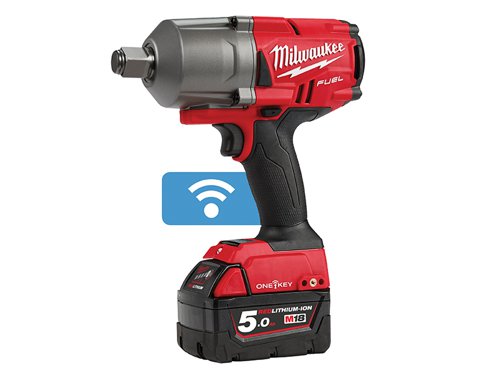 MIL M18 ONEFHIWF34-502X FUEL™ ONE-KEY™ 3/4in Impact Wrench 18V 2 x 5.0Ah Li-ion