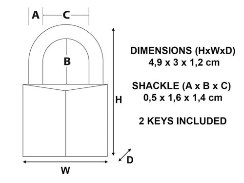 Master Lock Solid Brass 30mm Padlock 4-Pin