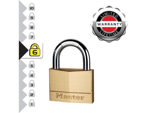 MLK Solid Brass 60mm Padlock 5-Pin