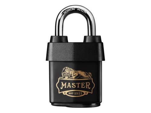 The Master Lock 1921 Laminated Steel Padlock offers better resistance against impact and hammering. Fitted with a hardened boron alloy shackle for superior cut resistance. Its 4-pin cylinder prevents picking attacks and its dual ball bearing locking mechanism offers better resistance against pulling and prying attempts. Fitted with an exclusive cover adorned with the brand's emblematic lion. The cover helps to protect the padlock from harsh elements.The Limited Lifetime Warranty provides peace of mind from a brand you can trust.Specification:Shackle Height: 29mmShackle Diameter: 8mm