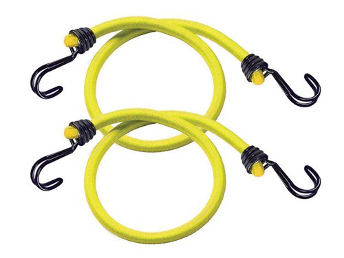 MLK3022E Master Lock Twin Wire Bungee Cord 100cm Yellow 2 Piece