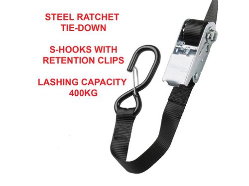 MLK3109E Master Lock Ratchet Tie-Down S-Hooks 5m
