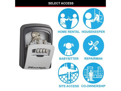 Master Lock 5401 Medium Select Access® Key Lock Box (Up To 3 Keys) - Grey