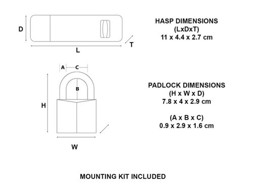 MLK Weather Tough® Black Finish 40mm Padlock