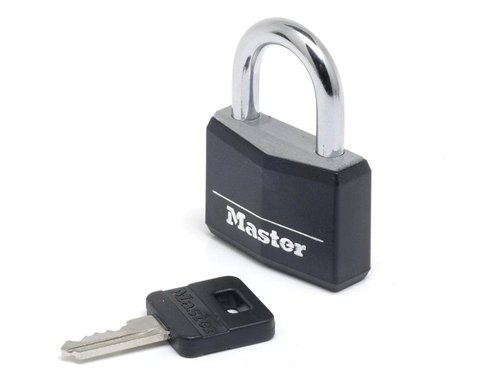 MLK Aluminium Black Vinyl Cover 40mm Padlock 4-Pin