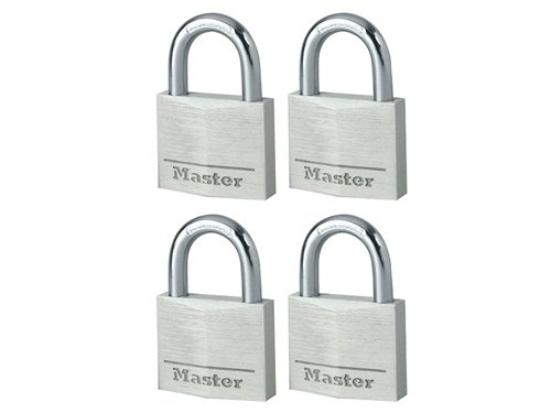 Master Lock Aluminium 40mm Padlock 4-Pin - Keyed Alike x 4