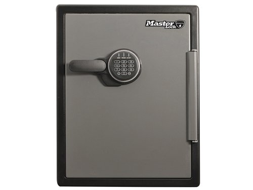 The Master Lock Digital Fire & Water Safes are designed to protect documents, digital media and other valuables from fire, water and theft. They have 60% bigger bolts than traditional safes and a pry-resistant hinge bar that provides additional security against unauthorised access.The safes have programmable digital combinations with backlit display for easy use even in dark places: 2 resettable combinations + 1 Master combination (non-programmable). They have an interior light, multi-position tray and built-in storage on the door.Protection:UL/ETL verified 60 minutes fire protection for documents, official papers, as well as digital items (CD, USB sticks) up to 927°C.ETL Verified water protection for 24 hours to protect documents and other valuable items from flood damage.ETL Verified to withstand a 4.5 metre drop during a fire and stay closed.Bolt down hardware included.The XX-Large Digital Fire & Water Safe has the following specifications:Exterior Dimensions: 605 x 472 x 490mm.Interior Dimensions: 498 x 376 x 302mm.Door Thickness: 914mm.Body Thickness: 406mm.Interior Volume: 56.5 Litre.Water Depth Protection: 200mm.Weight: 56.6kg.Works with 4 x AAA alkaline batteries (not included).