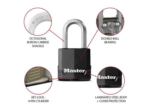 MLK Excell™ Weather Tough 45mm Padlock 4-Pin - 38mm Shackle