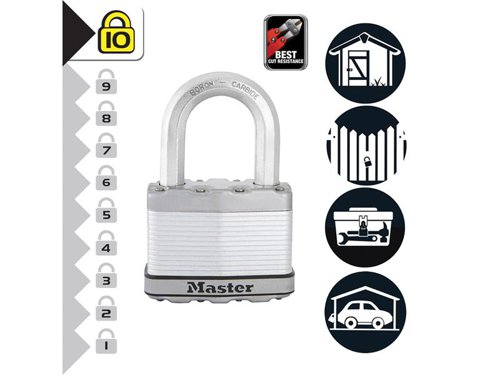 MLK Excell™ Laminated Steel 64mm Padlock 5-Pin - 38mm Shackle
