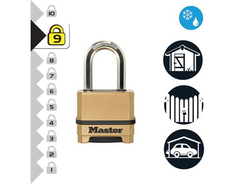 MLK Excell™ 4-Digit Combination 50mm Padlock - 38mm Shackle