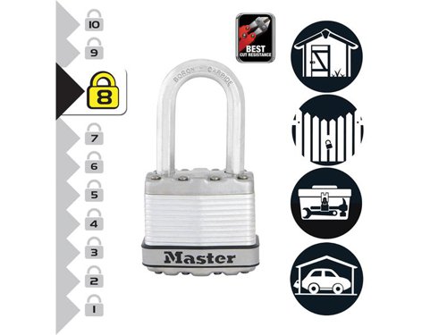 MLK Excell™ Laminated Steel 45mm Padlock 4-Pin - 38mm Shackle