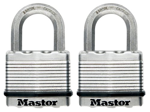 Master Lock Excell™ Laminated Steel 50mm Padlock - 25mm Shackle - Keyed Alike x 2
