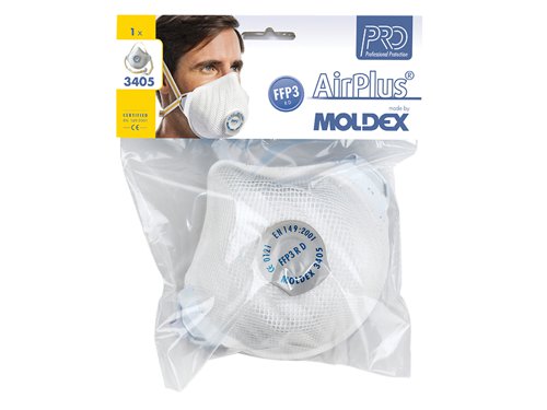 MOL340512 Moldex Air Plus FFP3 R D Valved Reusable Mask (Single)
