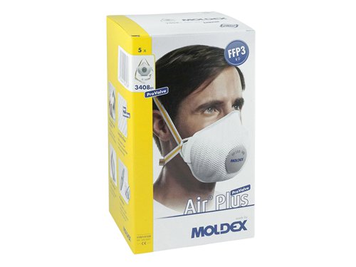 MOL340801 Moldex AIR Plus ProValve Mask FFP3 R D Real Reusable (Single)