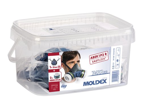 Moldex Series 7000 Half Mask (Medium) 2 x ABEK1P3 R Filters + Storage Box