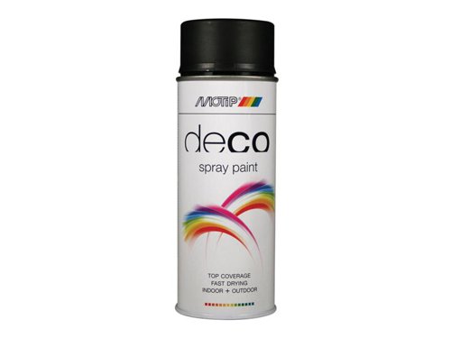 MOTIP® Deco Spray Paint Matt RAL 9005 Deep Black 400ml