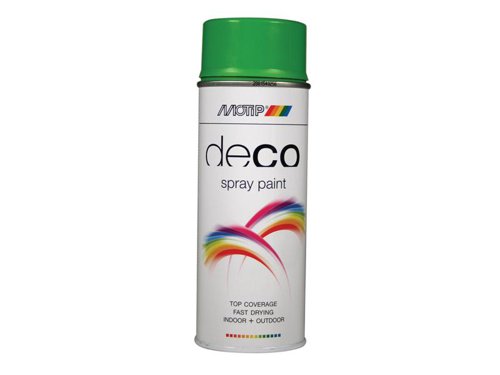 MOTIP® Deco Spray Paint High Gloss RAL 6018 Yellow Green 400ml