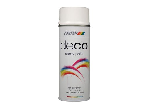 MOTIP® Deco Spray Paint High Gloss RAL 9016 Brilliant White 400ml