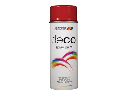 MOTIP® Deco Spray Paint High Gloss RAL 3000 Flame Red 400ml