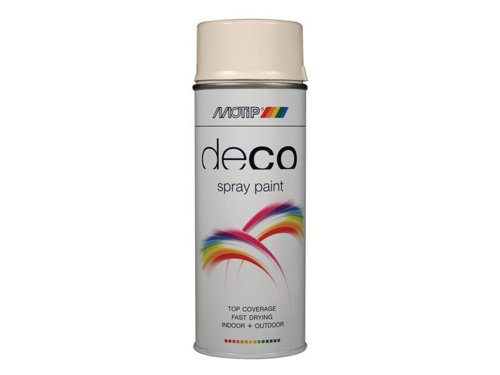 MOTIP® Deco Spray Paint High Gloss RAL 9001 Cream White 400ml
