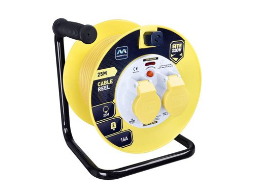 The Masterplug 110V Cable Reel has 2-sockets and provides the industry standard 110V for providing portable power when working on sites and in construction environments. It is safer than 230V and reduces the risk of significant injury.Manufactured to BS EN 61242.25 metre arctic cable.