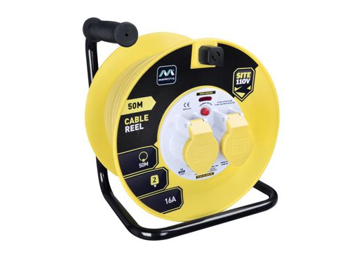 The Masterplug 110V Cable Reel has 2-sockets and provides the industry standard 110V for providing portable power when working on sites and in construction environments. It is safer than 230V and reduces the risk of significant injury.Manufactured to BS EN 61242.50 metre arctic cable.