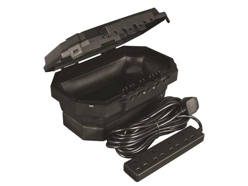 Masterplug Collapsible Electrical Connection Box + Extension Lead 240V 4-Gang 13A 8m