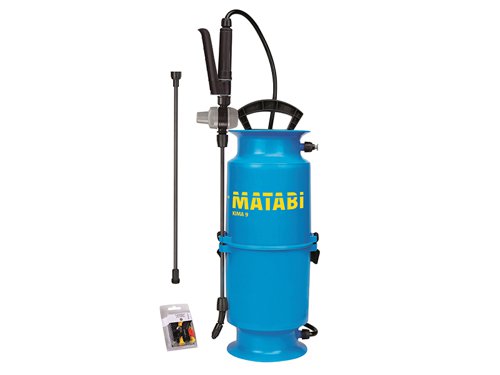 The Matabi Kima Sprayer is easy-to-use and maintain. It allows easy, tool-free access to all parts, meaning that it is easier to service.The Sprayer has an ergonomic handle and a foot piece that allows the unit to be held down while pressurising. It has a filter with Viton® seals and a rust-proof spring for longer life. The hose reel is incorporated in the base, providing easier storage.The Kima Sprayer has a fibreglass lance. It is supplied with a 0.42m extension tube, an adjustable conical nozzle and an adaptor for accessories.The MTB83805 Kima 6 has a capacity of 4 litres.