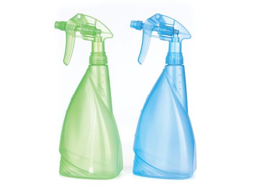 The Matabi Multicolor Trigger Spray Bottle has many uses around the home and workplace, including cleaning, disinfecting, fertilizing and deodorising. It has a stable wide base and a translucent tank.Two size options are available: 600cc (0.6 litre) and 1000cc (1 litre).Supplied in either Blue or Green (random colour supplied). 1 x Matabi Multicolor 1000cc Trigger Spray Bottle (1 litre).