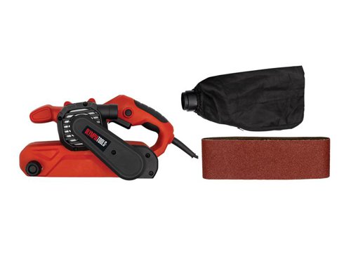The Olympia Tools® Belt Sander has a powerful 900W motor and variable speed for a high material removal rate. Fuss-free, tool-less belt change means less downtime between jobs. Fitted with a soft grip handle for reduced fatigue, and a removable dustbag to keep the working area clean and free from debris.Supplied with: 1 x Sanding Belt and 1 x Removable Dust Bag.Specifications:Input Power: 900W.Belt Speed: 120-340/min.Belt Size: 76 x 533mm.Sanding Surface: 76 x 158mm.Weight: 3.4kg.