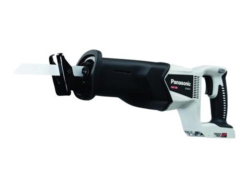 The Panasonic EY45A1 Cordless Reciprocating Saw is ideal for disassembly work and has a fast cutting speed for a wide range of materials (metal, plastic and wood). It will give simple, trouble free cutting for a host of applications including building construction, wood orientated trades and trades with installation works.This model is extremely user friendly as it has low vibrations which reduce hand fatigue in the user due to the counter balance mechanism and electronic stroke rate stabilisation. Jobsites make tough demands on Power Tools.Unexpected water contact or exposure to dust can cause a malfunction of the tool, leading to trouble and delays. Panasonic have developed the Tough Tool IP range (which includes this machine) for exceptional resistance to water and dust. Tough Tool IP is a reassuring presence in the most difficult conditions.Compatible with both 14.4V and 18V Panasonic batteries.Specifications:Strokes at No Load: 2,800/min.Stroke Length: 28mm.Max. Thickness of Saw Blades: 1.6mm.The Panasonic EY45A1X Reciprocating Saw comes as a Bare Unit, No Battery or Charger Supplied.
