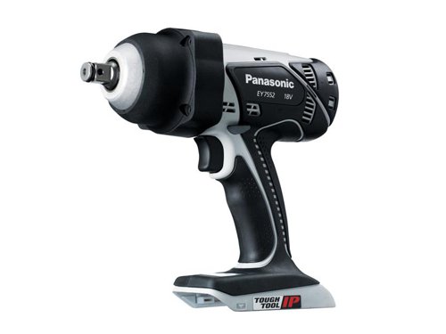 The Panasonic EY7552 1/2in Heavy-Duty Impact Wrench has an improved twin hammer block design which allows for a smaller size and lower weight, but also provides reduced vibration and noise levels, making it a comfortable, hard-working tool. The EY7552 offers approximately 230% higher power with almost 50% less vibration and most compact in the high power class when compared with EY75A2 impact wrench. This also helps to protect against damage to the unit itself where repeated contact with the floor or work station causes wear.To reduce the risk of battery power running out, users can check the power level status using the battery capacity level indicator when preparing to take the unit to remote or high-level areas with no access to a power source. Fitted with a 'C spring' type retainer ring, meaning sockets can be fitted easily and can be changed quickly. It's important not to use sockets without a pin facility option. For the strongest, safest socket attachment, use a pin and rubber ring retainer. The 'C spring' retainer is for temporary socket attachment only.Specifications:No Load Speed: 0-1,550/min.Impact Rate: 0-2,400/bpm.Max. Torque: 470Nm.Bolt Capacity: Standard M6-M24, High Tensile M6-M18.Charge Time: Usable 65 min., Full 80 min.Weight: 2.6kg.The Panasonic EY7552XT Impact Wrench comes as a Bare Unit, No Battery or Charger.It is supplied in a handy Systainer Case. The Systainer Case System is widely used in the power tool industry by Festool, Mafell and other brands, so the tradesman can stack and connect our cases with any of the other Systainer cased brands.