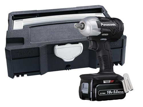 The Panasonic EY75A8 1/2in Impact Wrench has a newly designed hammer mechanism that tightens to M16 and pre-tightens to M20, with equal torque in forward or reverse for speedy assembly and disassembly. It has a compact, lightweight design provides easy handling when working in tight spaces or when using longer sockets. Bumper protection has been increased to reduce wear on housing surfaces, a tougher rubber helps avoid oil and solvent damage to grip areas.Improved metal battery contact liners provide extra durability in serial use applications. Jobsites make tough demands on Power Tools. Unexpected water contact or exposure to dust can cause a malfunction of the tool leading to trouble and delays. Panasonic have developed the Tough Tool IP range for exceptional resistance to water and dust. Tough Tool IP is a reassuring presence in the most difficult conditions.Compatible with both 14.4V and 18V Panasonic batteries.Specifications:Bit Holder: 1/2in Square Drive with Ball Detent.No Load Speed: 0-1,000/0-1,500/0-2,500/min.Impact Rate: 0-1,900/0-2,900/0-3,600/bpm.Max. Torque: 280Nm.Tensile Bolt Capacity: Standard M6-M16, High M6-M12.The Panasonic EY75A8LJ2G Impact Wrench is supplied with:2 x 18V 5.0Ah Li-ion Batteries.1 x Charger.1 x Systainer Case.The Systainer Case System is widely used in the power tool industry by Festool, Mafell and other brands, so the tradesman can stack and connect our cases with any of the other Systainer cased brands.