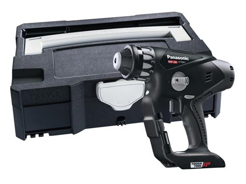 The Panasonic EY78A1 SDS Plus Rotary Hammer Drill & Driver is fitted with a 5 stage torque clutch plus drill position and electric speed control for increased control even in high-speed applications. The drill has a ‘T shape’ design for improved balance and ergonomics and offers 2 modes of function: Rotary Hammer or Drill & Driver.Specifications:Chuck: SDS Plus.Modes: Rotary Hammer or Drill Driver.No Load Speed: 0-1,250/min.Impact Rate: 0-4,750/bpm.The Panasonic EY78A1XT SDS Plus Rotary Hammer Drill comes as a Bare Unit, No Battery or Charger.It is supplied in a handy Systainer Case. The Systainer Case System is widely used in the power tool industry by Festool, Mafell and other brands, so the tradesman can stack and connect our cases with any of the other Systainer cased brands.