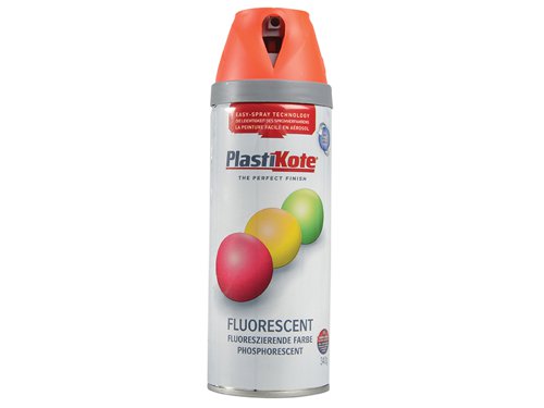 PlastiKote Twist & Spray Fluorescent Orange 400ml