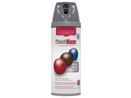 PKT Twist & Spray Gloss Medium Grey 400ml