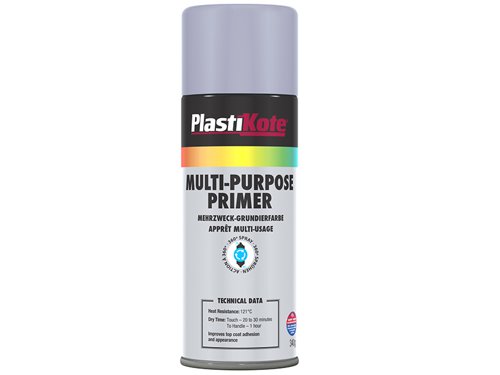 PlastiKote Multi Purpose Enamel Spray Grey Primer 400ml
