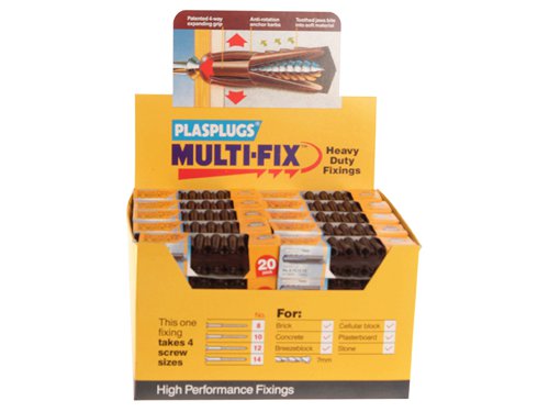 PLA BJP700 Heavy-Duty Fixings (50 Packs x 20 Plugs)