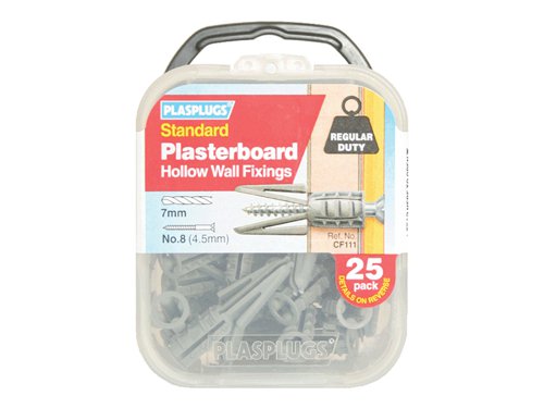 PLA CF 111 Standard Plasterboard Fixings Pack of 25