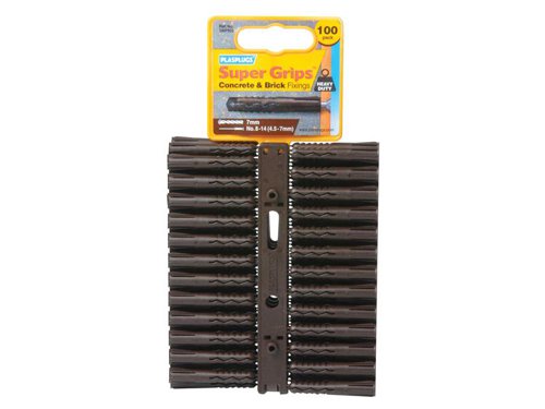 PLA SBP 503 Solid Wall Super Grips™ Fixings Brown (100)
